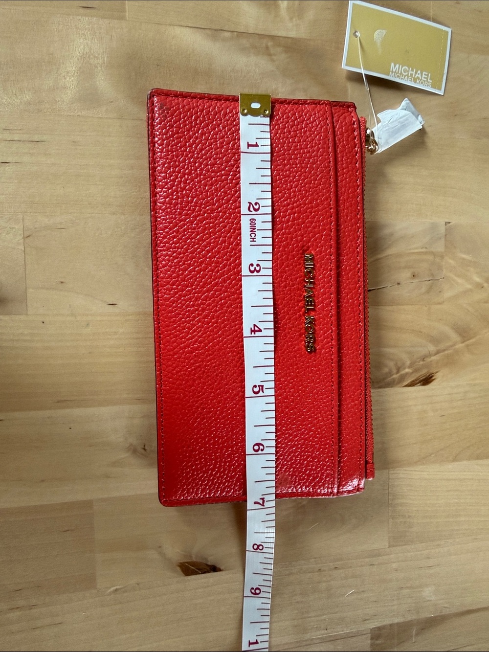 Michael Kors Large Slim Card Case in Sea Coral - Picture 7 of 8
